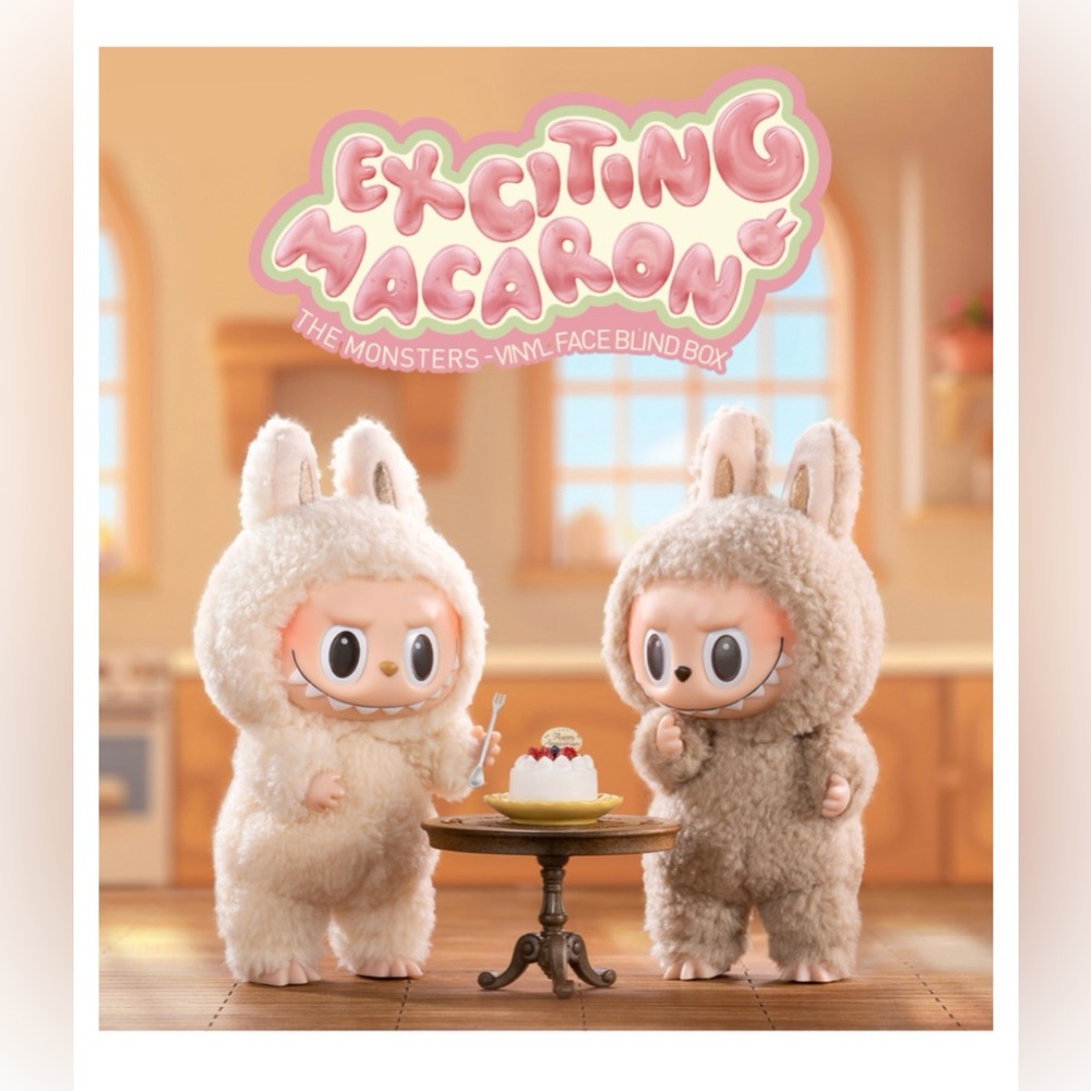 🥯 FAKE LaFUFU Pop Mart x THE MONSTER Exciting Macaron - Soymilk